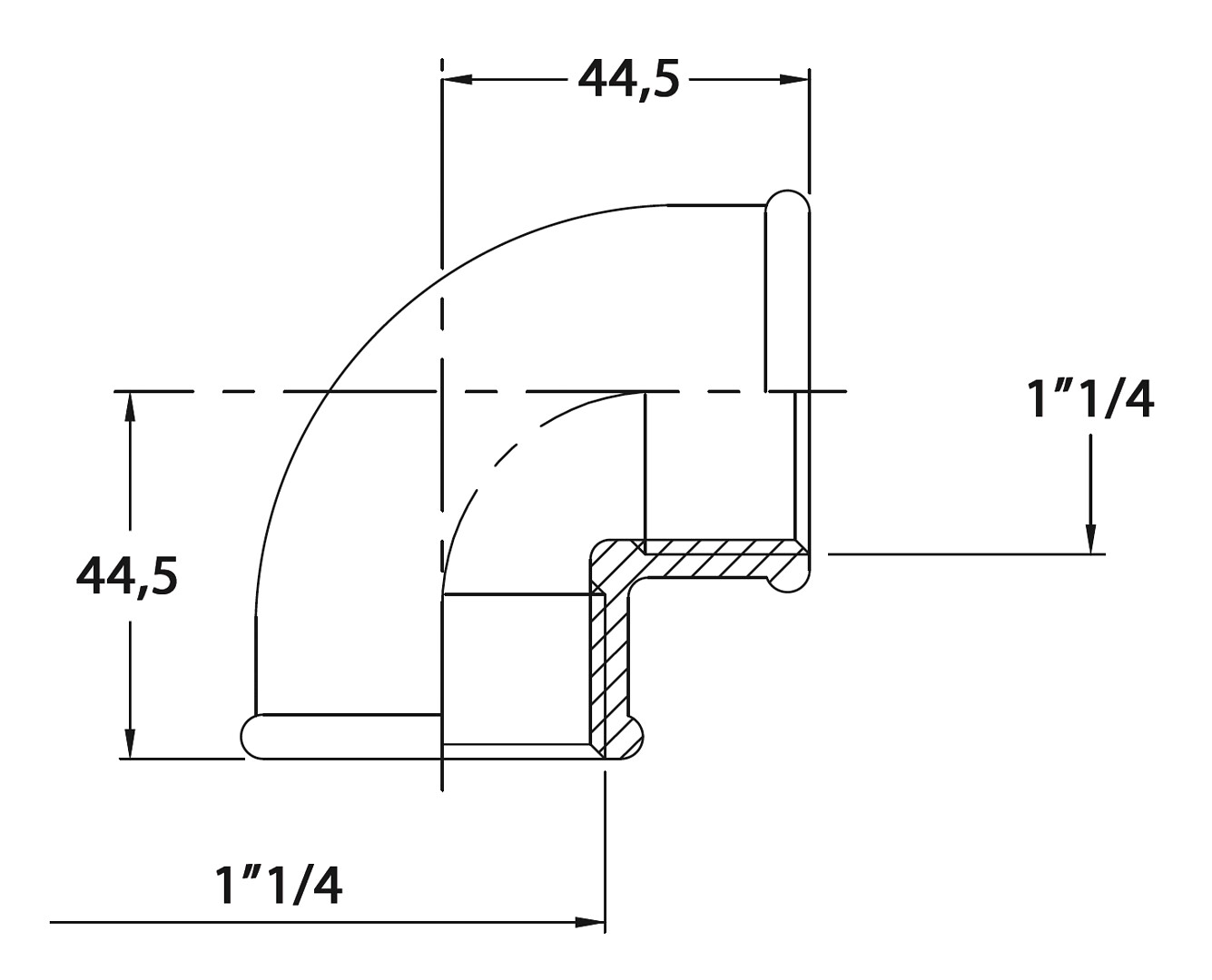 ELBOW 90 1 1/4'' CR BRASS 3 ELBOW 90 1 1/4'' CR BRASS - Image 3