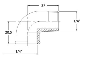 THREADED ELBOW 90 1/4' CR BRASS 5 9515010114m fullhd