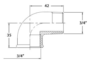 THREADED ELBOW 90 3/4' CR BRASS 5 9515010120m fullhd