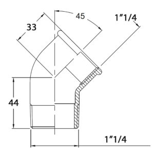 CORNER PIECE 45 1 1/4'' CR BRASS 5 9515010138m fullhd