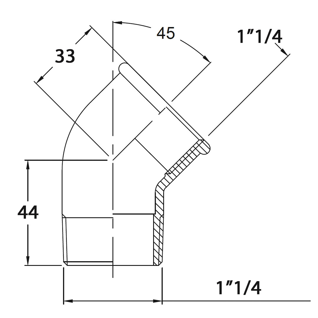 CORNER PIECE 45 1 1/4'' CR BRASS 3 CORNER PIECE 45 1 1/4'' CR BRASS - Image 3