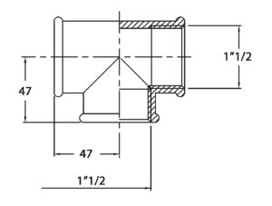 T-PIECE 1 1/2' CR BRASS 5 9515010154m fullhd