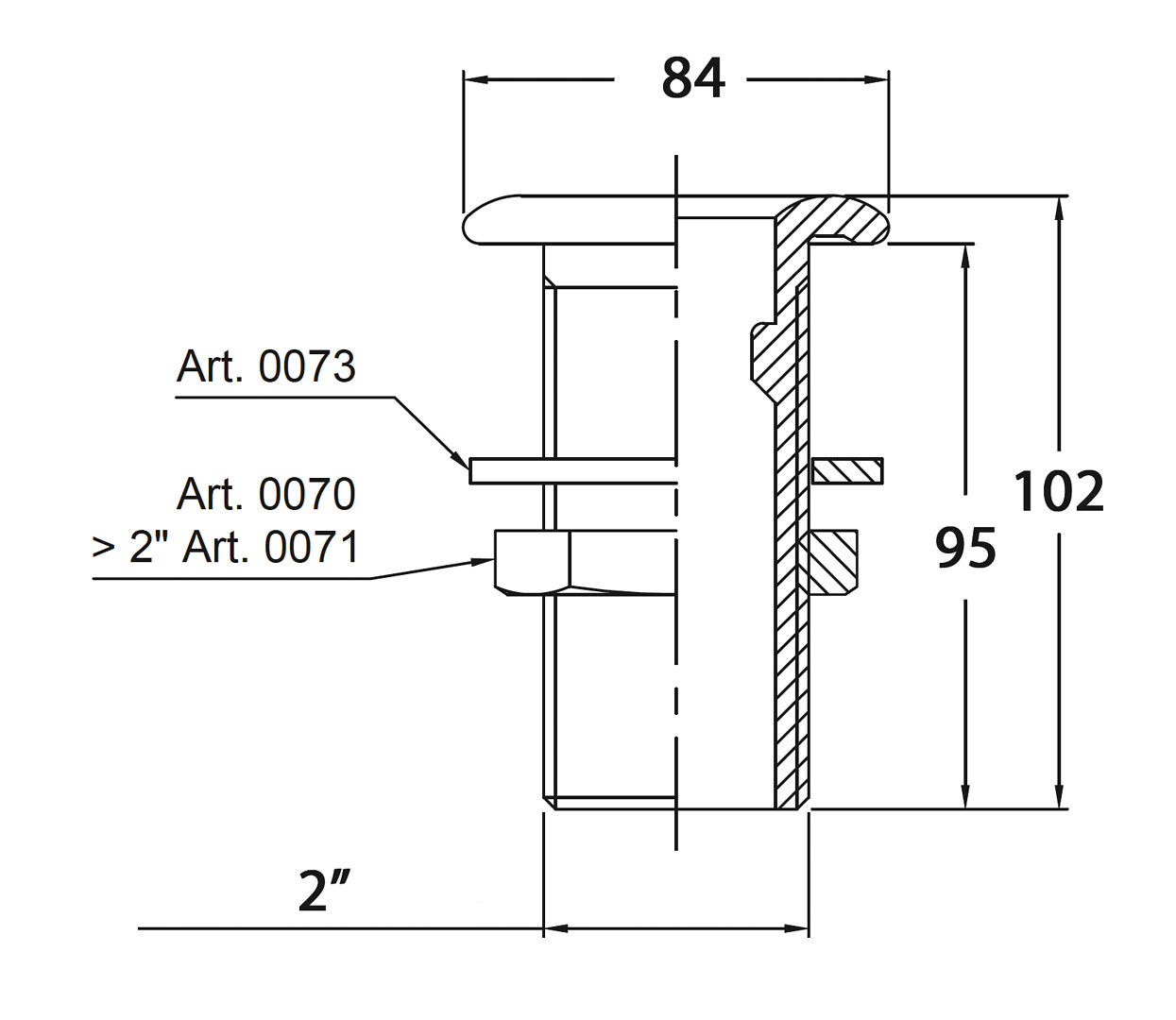 THRU 2' CR BRASS 3 THRU 2' CR BRASS - Image 3