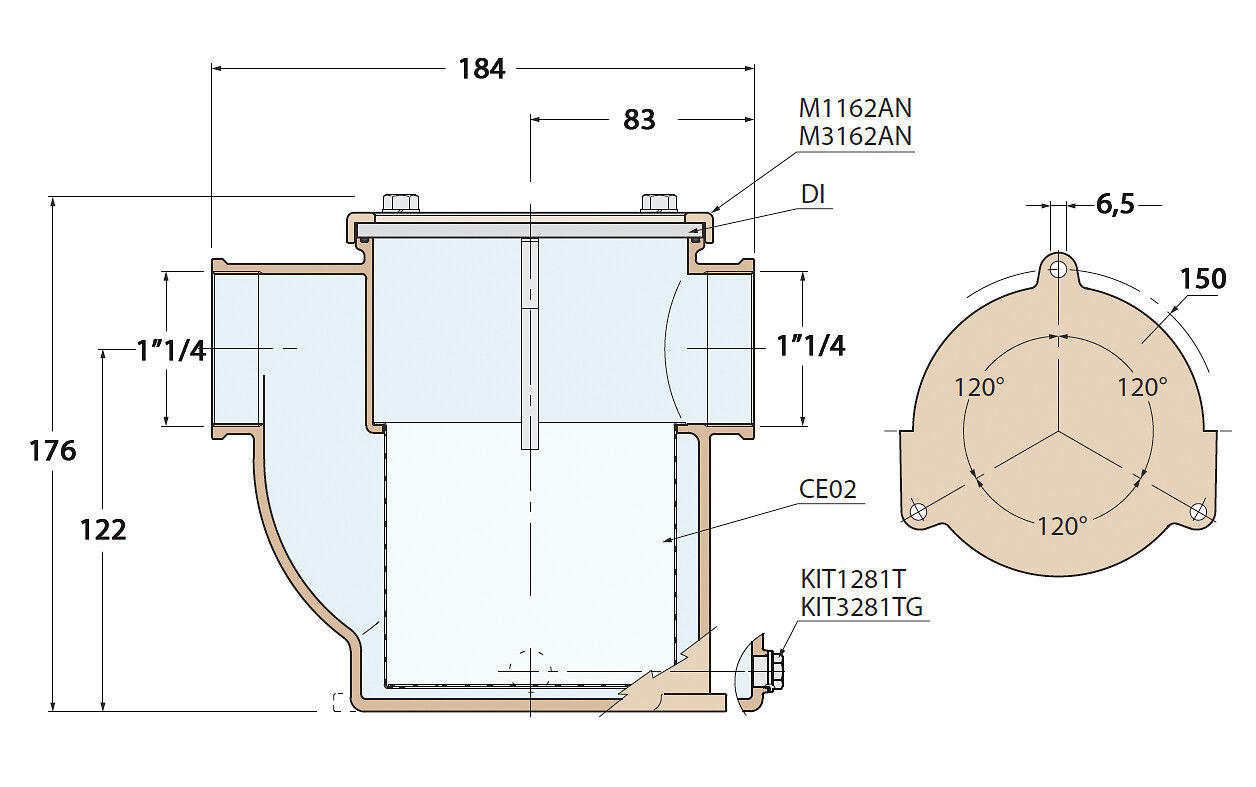 SEAWATER FILTER 1 1/4' 3 SEAWATER FILTER 1 1/4' - Image 3