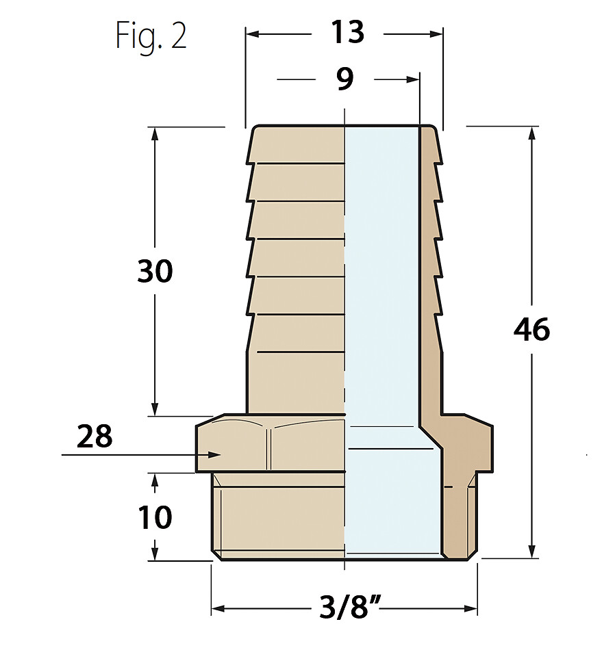 HOSE SCREW 3/8' X 13 MM 3 HOSE SCREW 3/8' X 13 MM - Image 3