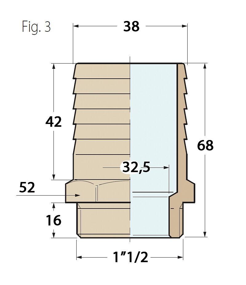 HOSE SCREW 1 1/2' X 38MM 3 HOSE SCREW 1 1/2' X 38MM - Image 3