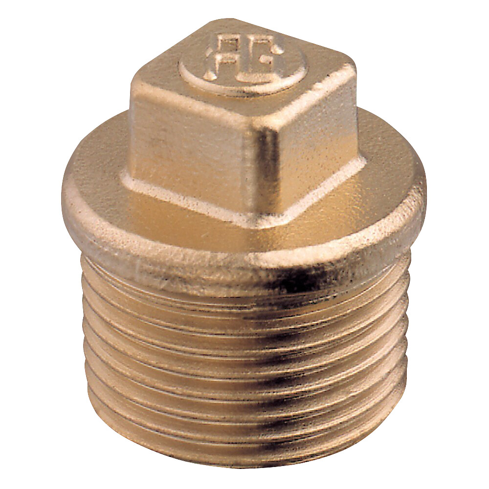 BRASS THREADED PLUG 11/4' 1 BRASS THREADED PLUG 11/4'