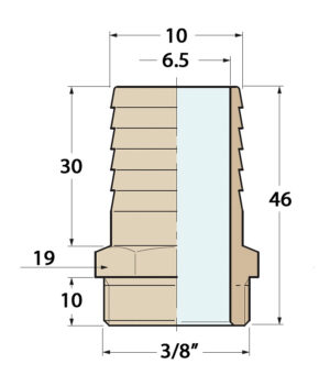 HOSE CONNECTOR 3/8'x10MM BRONZE 5 9515015000m fullhd jpg