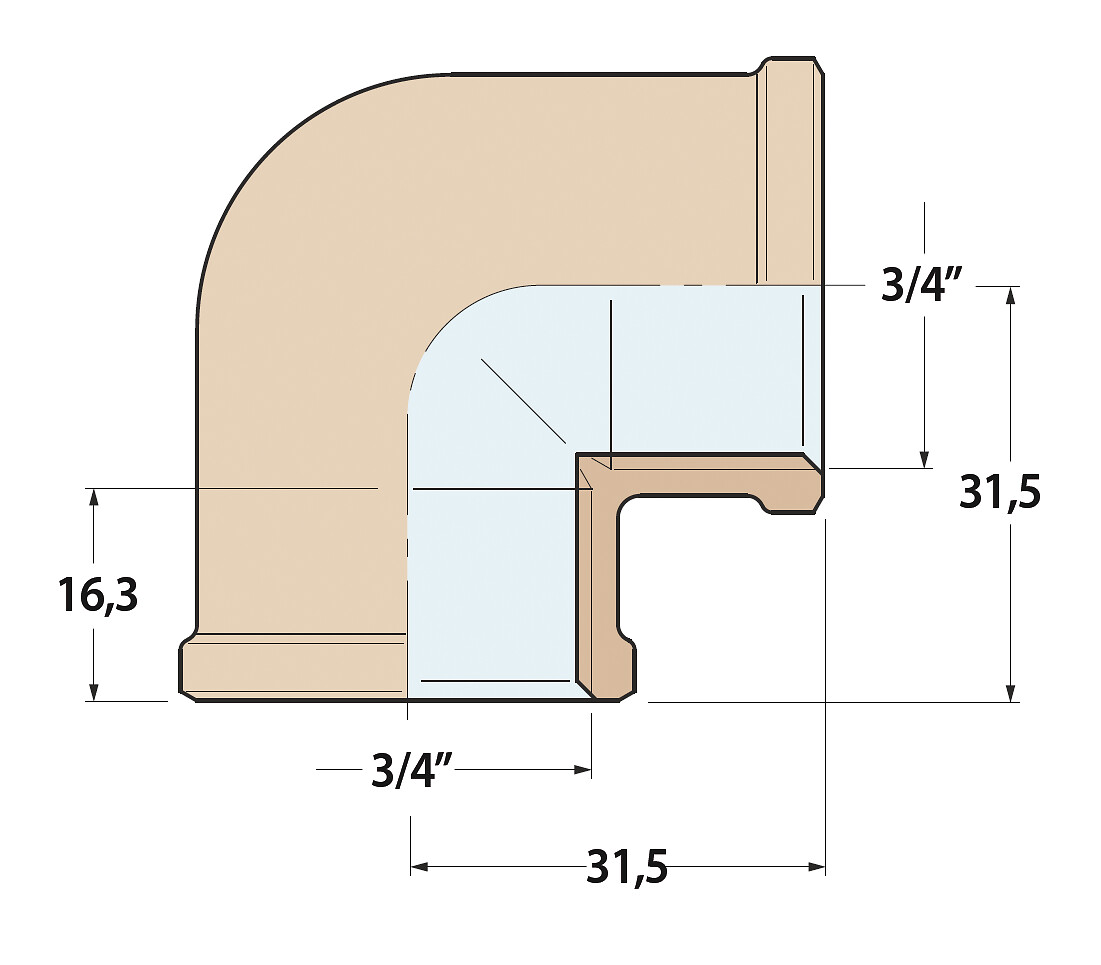 ELBOW 90° BRONZE 3/4' FEMALE/FEMALE 3 ELBOW 90° BRONZE 3/4' FEMALE/FEMALE - Image 3