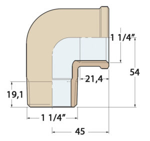ELBOW 90° 1'1/4 MALE-FEMALE, BRONZE 5 9515015215m fullhd