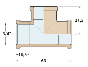 T-FITTING 3/4' BRONZE 5 9515015302m fullhd