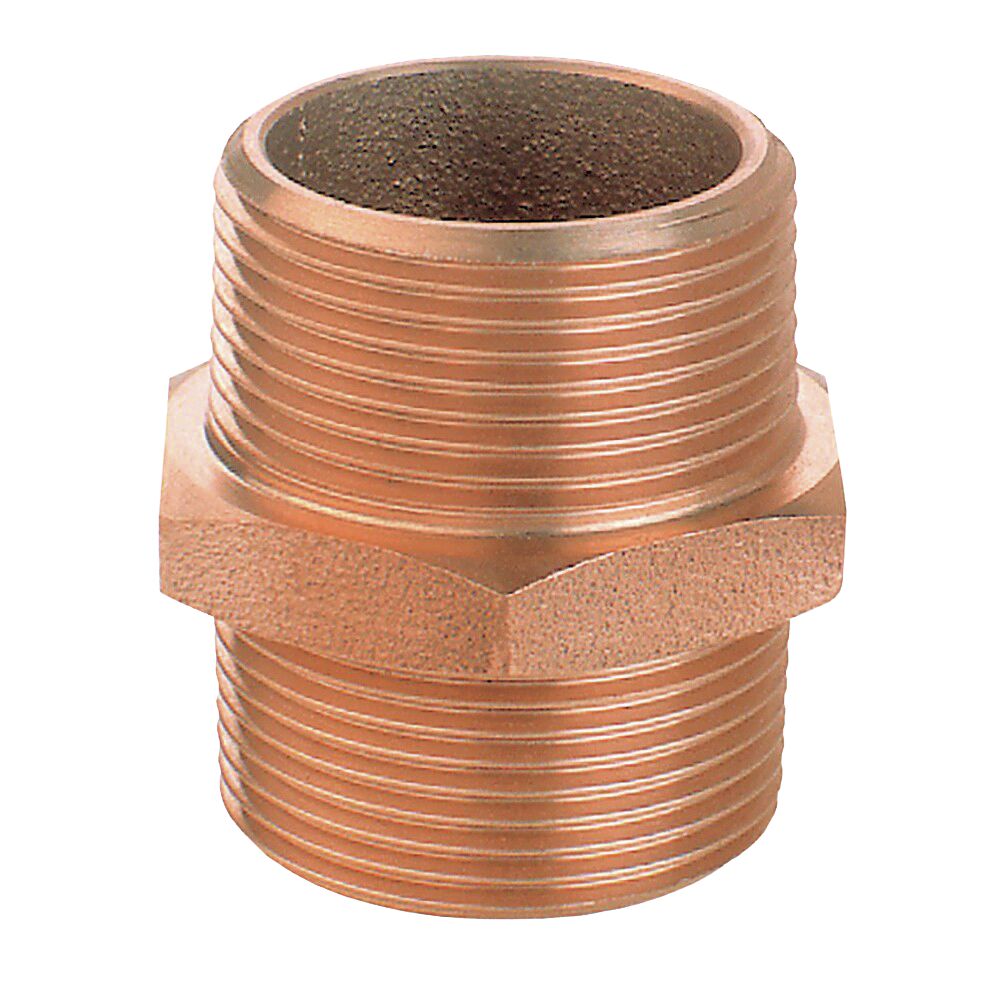 DOUBLE NIPPLE WITH EXTERNAL THREADS 3/8', BRONZE 1 DOUBLE NIPPLE WITH EXTERNAL THREADS 3/8', BRONZE