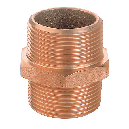 DOUBLE NIPPLE WITH EXTERNAL THREADS 3/4', BRONZE 1 DOUBLE NIPPLE WITH EXTERNAL THREADS 3/4', BRONZE