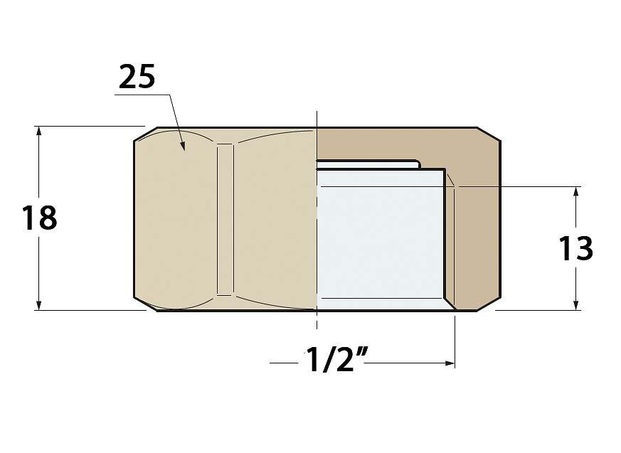 PLUG WITH INTERNAL THREAD BRONZE 1/2'' 3 PLUG WITH INTERNAL THREAD BRONZE 1/2'' - Image 3