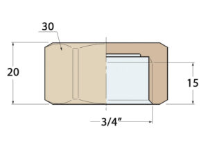 PLUG WITH INTERNAL THREAD BRONZE 3/4'' 5 9515015484m fullhd jpg