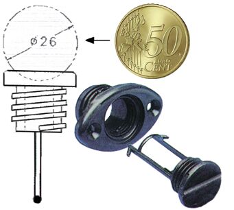 PLASTIC DRAIN PLUG, BLACK 1 PLASTIC DRAIN PLUG, BLACK