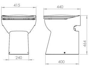 SANIMARIN 43 COMFORT LUXE WATER TOILET, <br />12V (300W) 5 9515022440m wc fullhd