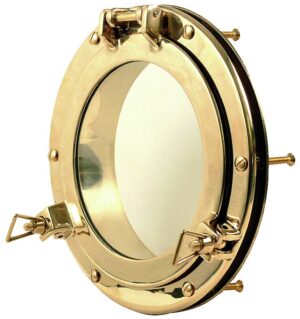 POLISHED BRASS AS A SHIP WINDOW