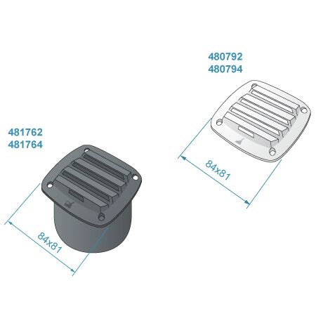 VALVE GRILLE 85x85MM, MATT BLACK 2 VALVE GRILLE 85x85MM, MATT BLACK - Image 2
