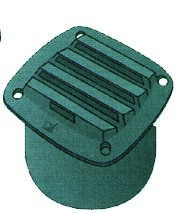 VALVE GRILLE 125x125MM, MATT BLACK