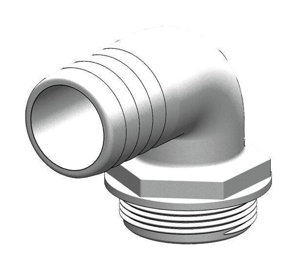 HOSE CONNECTOR 1 1/2' 90 DEGREES 38MM WHITE 1 HOSE CONNECTOR 1 1/2' 90 DEGREES 38MM WHITE