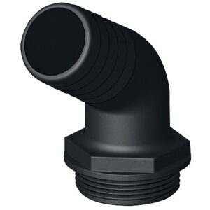 HOSE SCREW 38 MM 1 1/2'' BSP, 120°, BLACK
