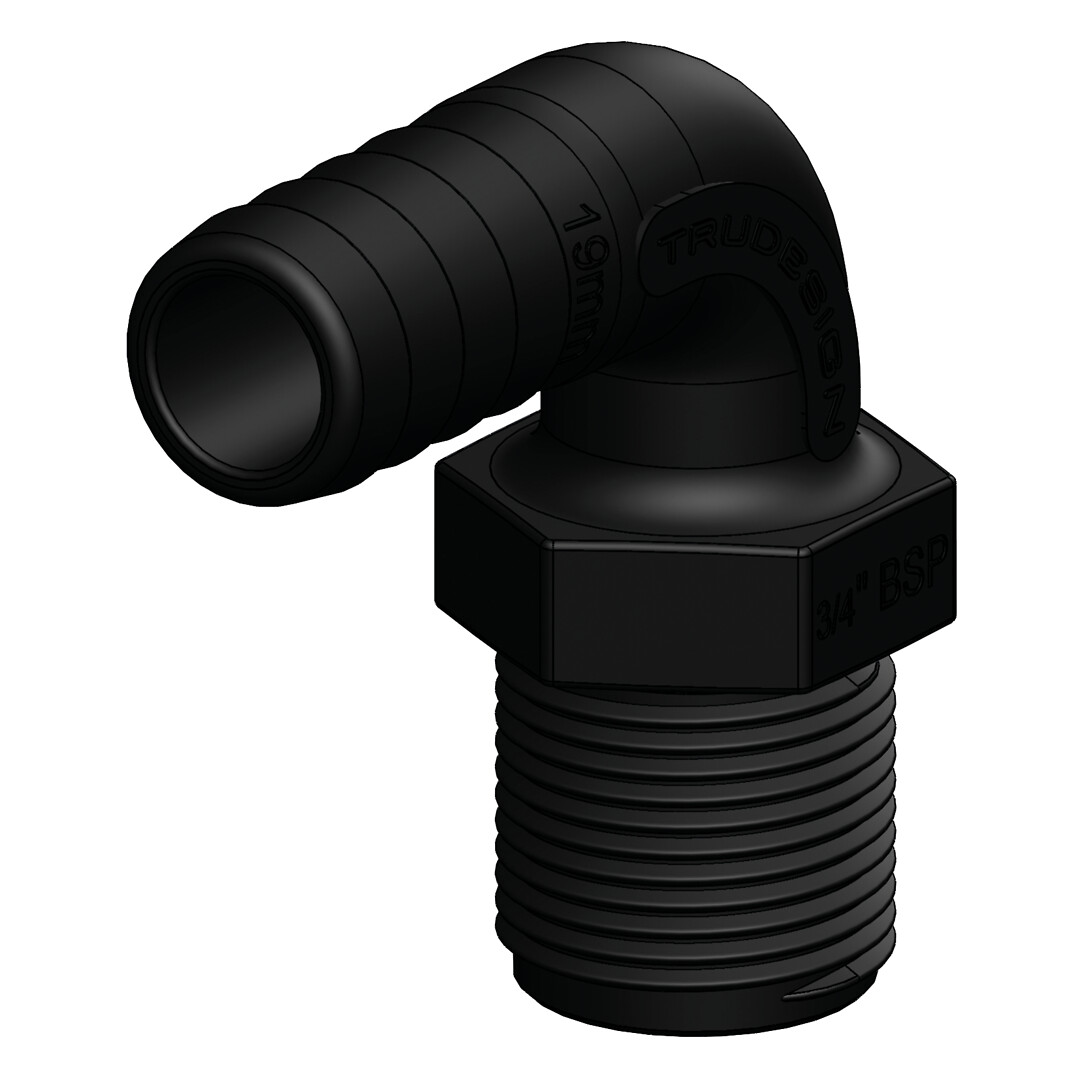 HOSE CONNECTOR 3/4' 90 DEGREES 19MM 1 HOSE CONNECTOR 3/4' 90 DEGREES 19MM