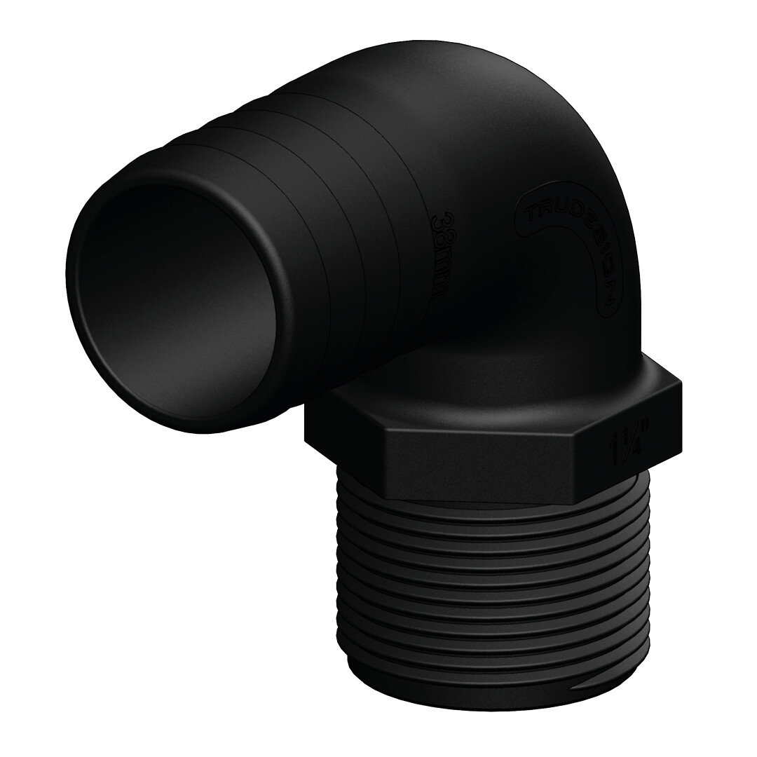 HOSE CONNECTOR 1 1/4 90 DEGREES 38MM 1 HOSE CONNECTOR 1 1/4 90 DEGREES 38MM