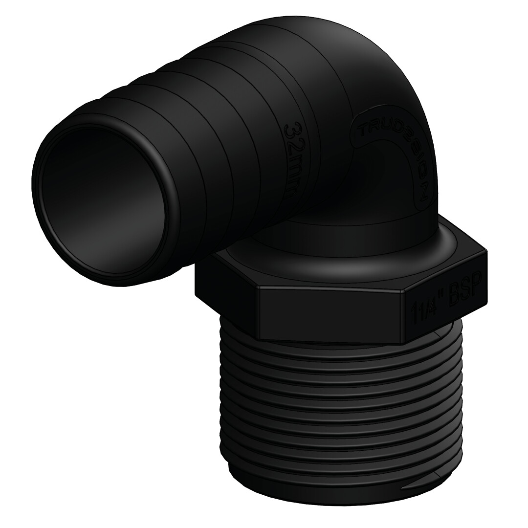 HOSE CONNECTOR 1 1/4' 90 DEGREES 32MM 1 HOSE CONNECTOR 1 1/4' 90 DEGREES 32MM