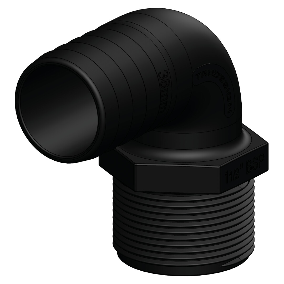 HOSE CONNECTOR 1 1/2' 90 DEGREES 38MM 1 HOSE CONNECTOR 1 1/2' 90 DEGREES 38MM