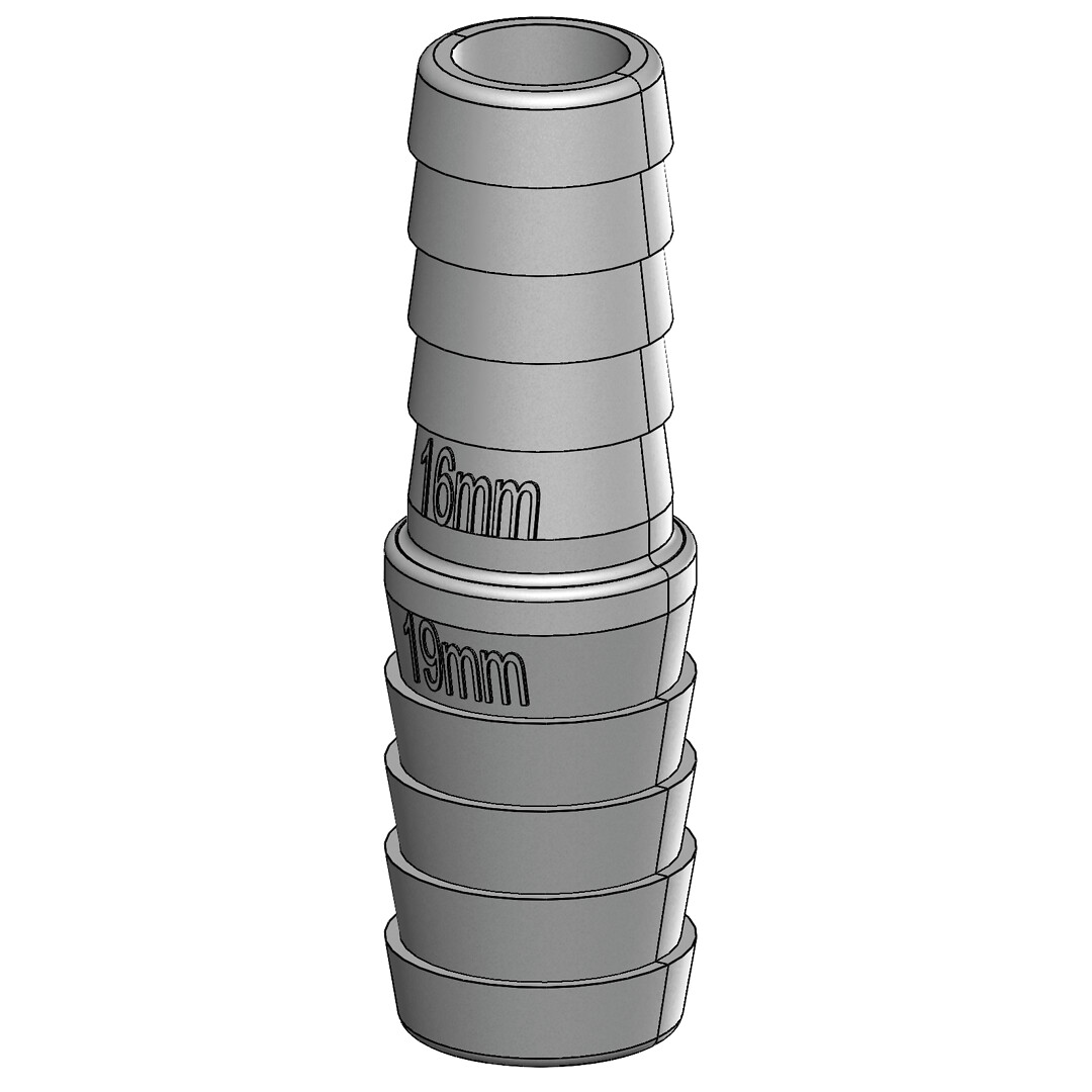 REDUCTION NIPPLE 19-16MM 1 REDUCTION NIPPLE 19-16MM