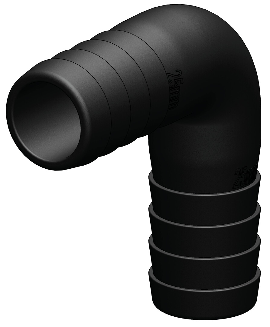 BLACK ELBOW 90° 25MM 1 BLACK ELBOW 90° 25MM