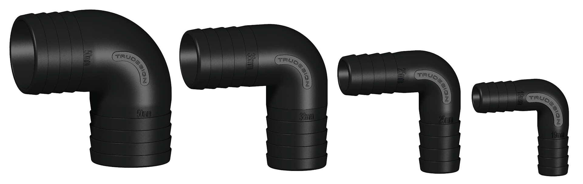 BLACK ELBOW 90° 25MM 2 BLACK ELBOW 90° 25MM - Image 2