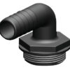 HOSE CONNECTOR 25 MM 1 1/2'' BSP, 90°, BLACK
