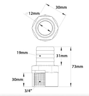 HOSE CONNECTOR 19MM 3/4'' FEMALE THREAD 5 9515030640m fullhd jpg