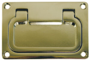 POLISHED BRASS DOOR HANDLE 92x63MM