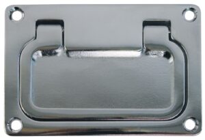 CHROME-PLATED BRASS DOOR HANDLE 92x63MM