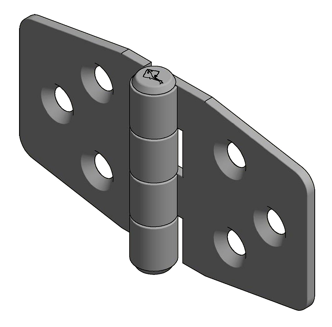 DOOR HINGE 40x76mm 2 DOOR HINGE 40x76mm - Image 2