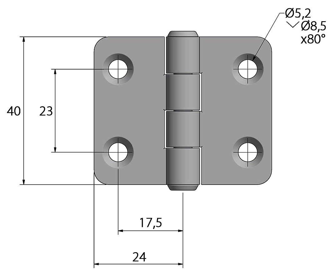 HINGE 40x48MM 3 HINGE 40x48MM - Image 3