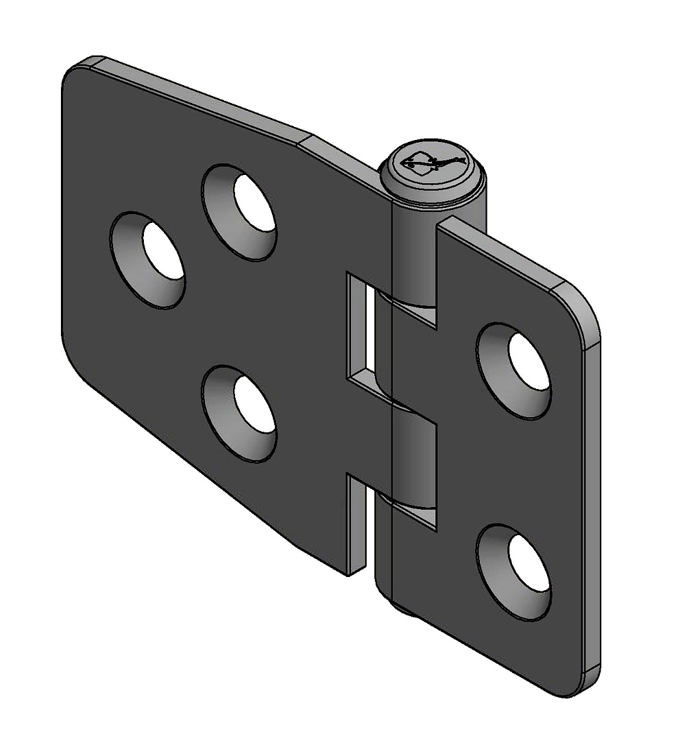 DOOR HINGE 60x40mm 2 DOOR HINGE 60x40mm - Image 2