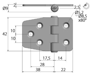 DOOR HINGE 60x40mm 7 9516003068m fullhd jpg