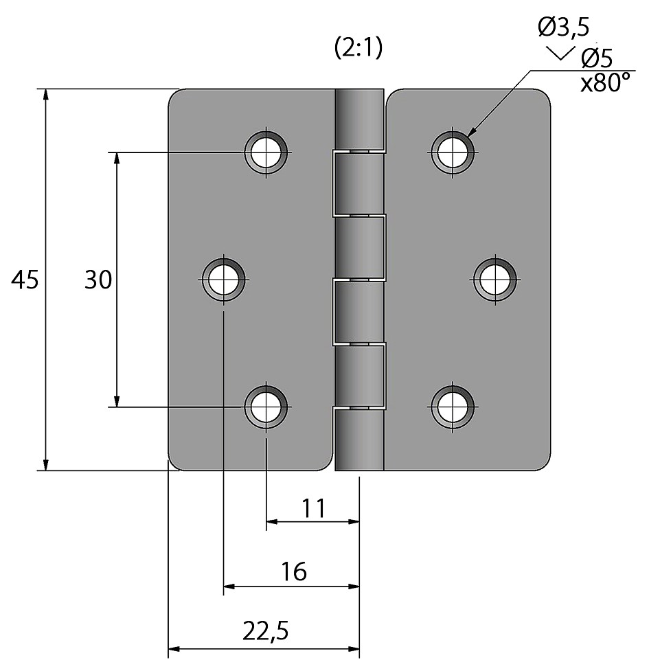 HINGE 45x45MM 3 HINGE 45x45MM - Image 3