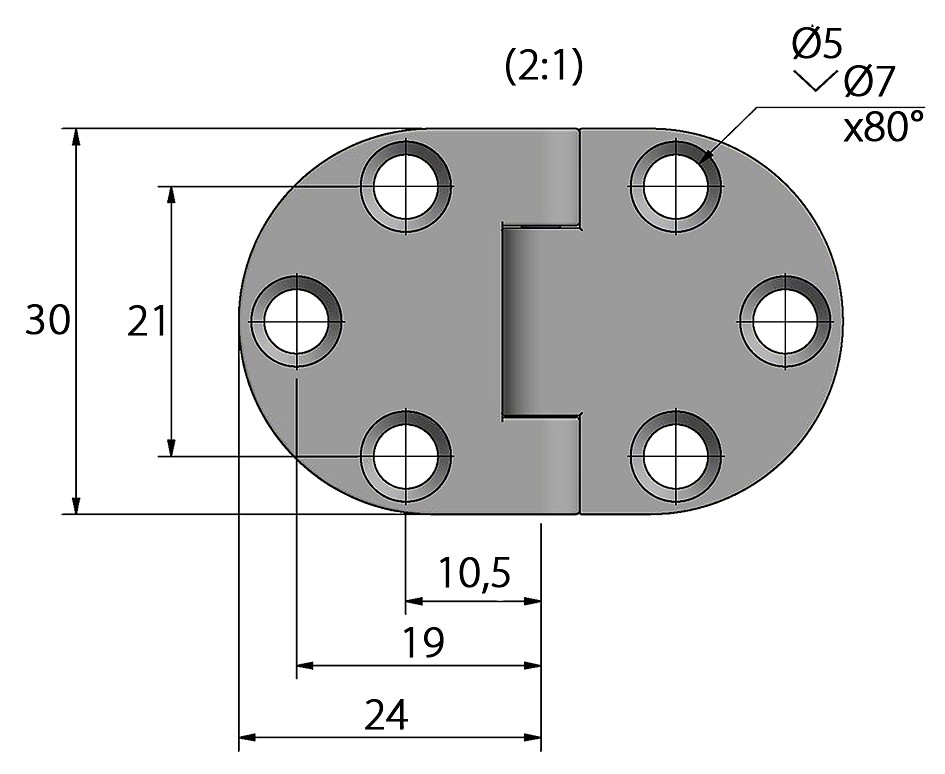 HINGE 30x48MM 3 HINGE 30x48MM - Image 3