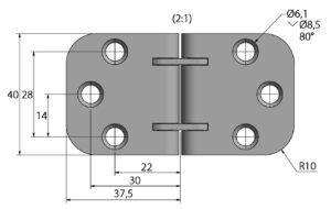 TABLE HINGE 40x75MM 5 9516003108m fullhd jpg