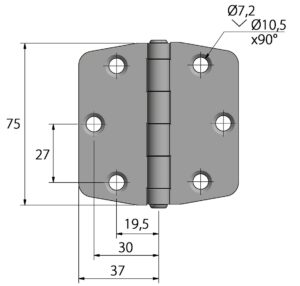 CENTER PIN HINGE 75x74MM 7 9516003204m fullhd jpg