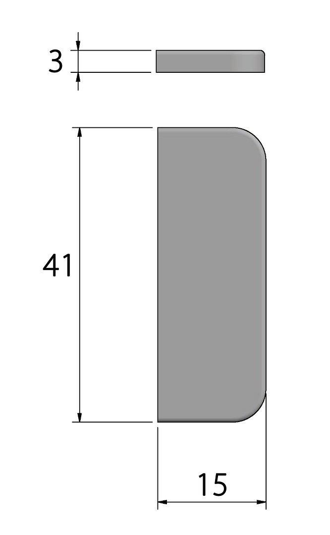 COVER PLATE FOR HINGE 441580, 41x18mm 4 COVER PLATE FOR HINGE 441580, 41x18mm - Image 4