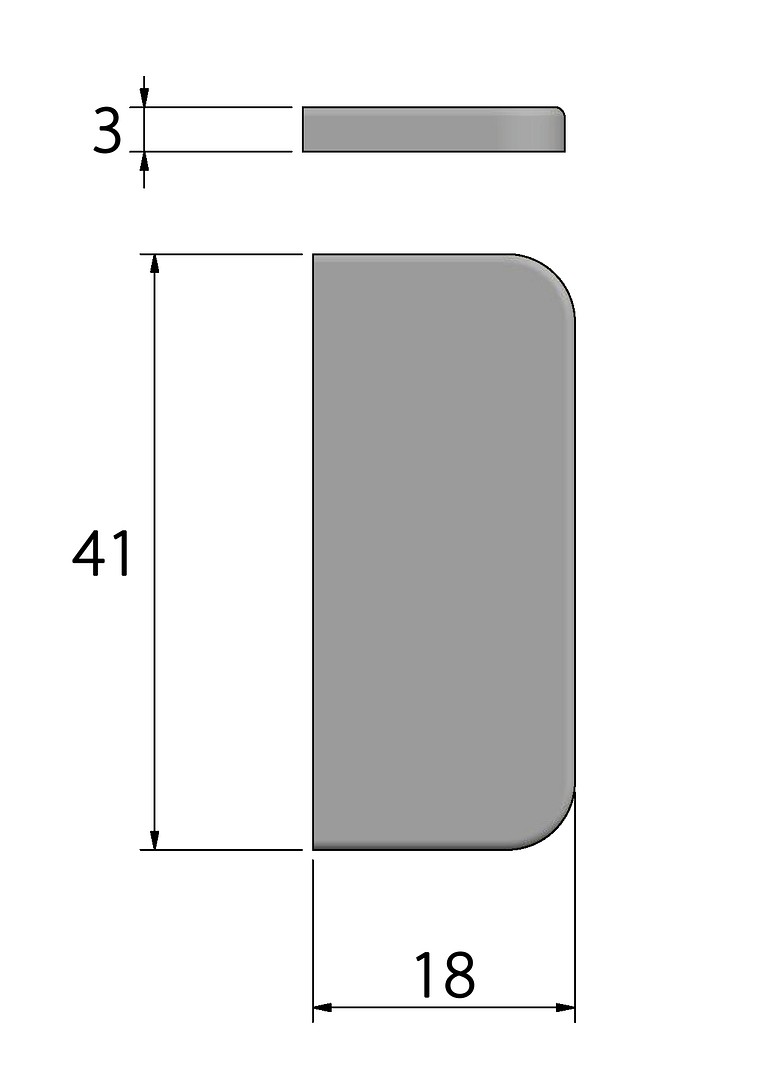 COVER PLATE FOR HINGE 441500, 41x18mm 5 COVER PLATE FOR HINGE 441500, 41x18mm - Image 5