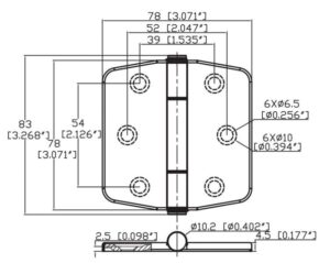 BUTTERFLY HINGE 78x78MM 5 9516003824m sarana fullhd