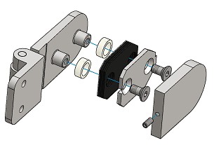 GLASS DOOR HINGE 40x112MM, WALL GLASS 2 GLASS DOOR HINGE 40x112MM, WALL GLASS - Image 2