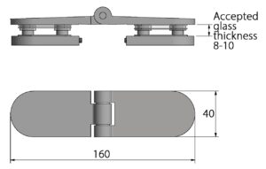 GLASS DOOR HINGE 40x160MM, GLASS-GLASS 7 9516003860m fullhd jpg
